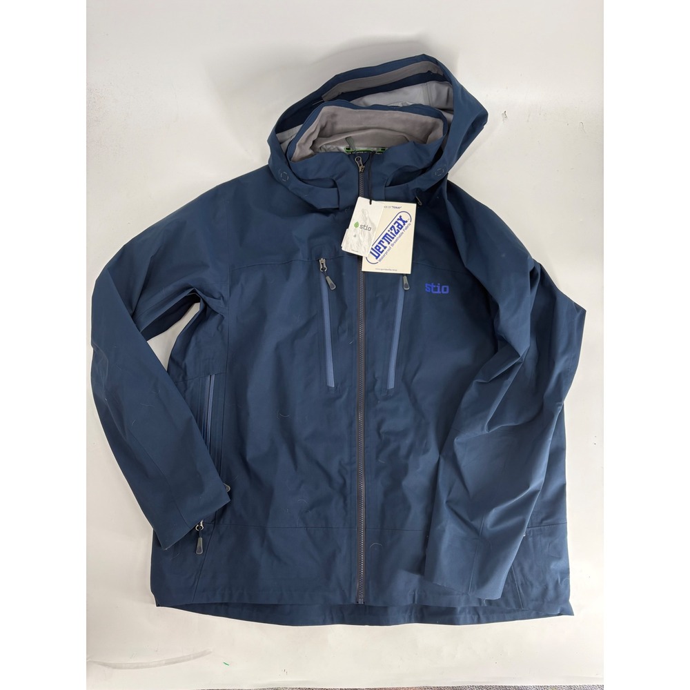 Stio Mens Environ Jacket Hardshell Mountain Shadow Navy XXL NWT $479